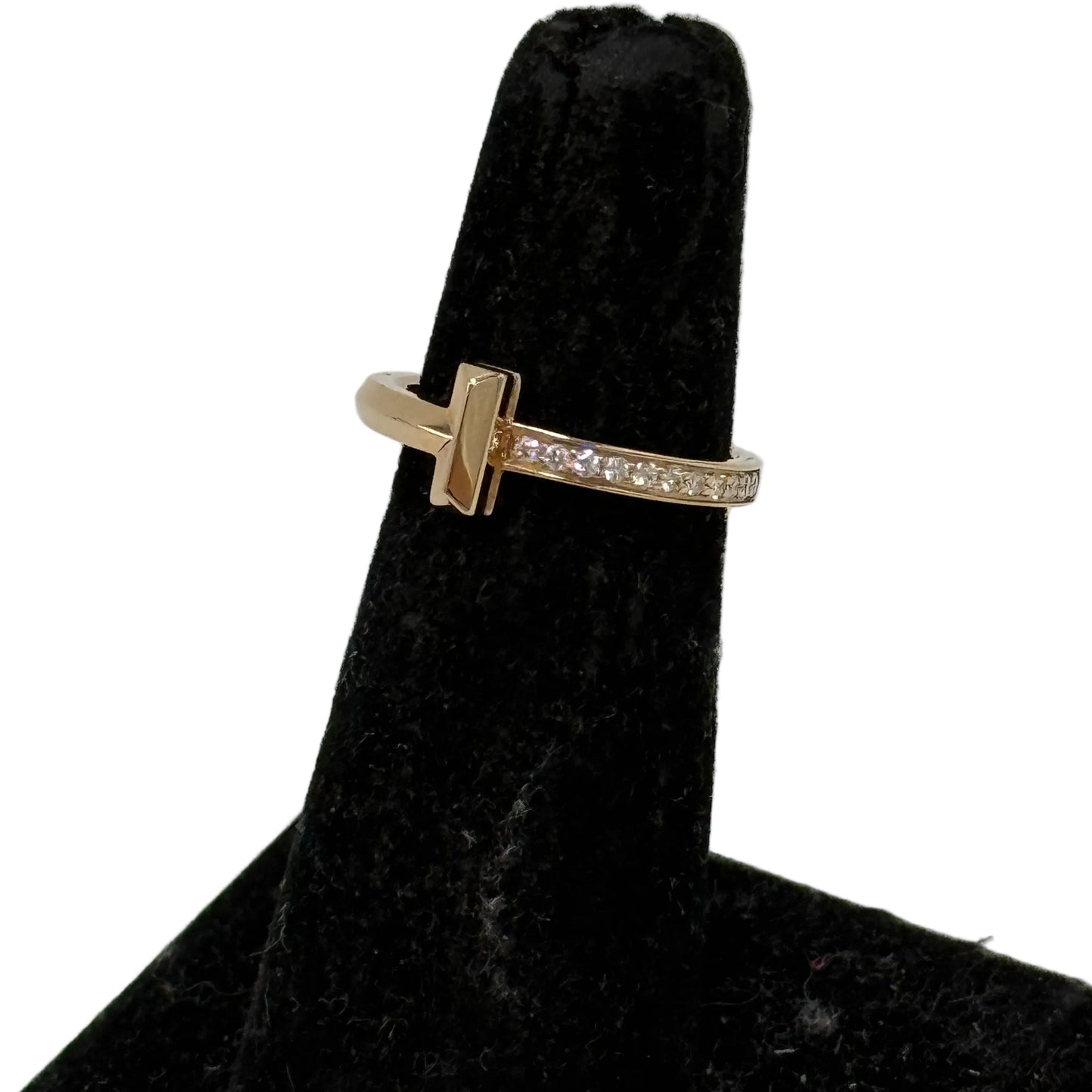 Tiffany & Company T1 Diamond Luxury Ring in 18k Rose Gold, Size: 6