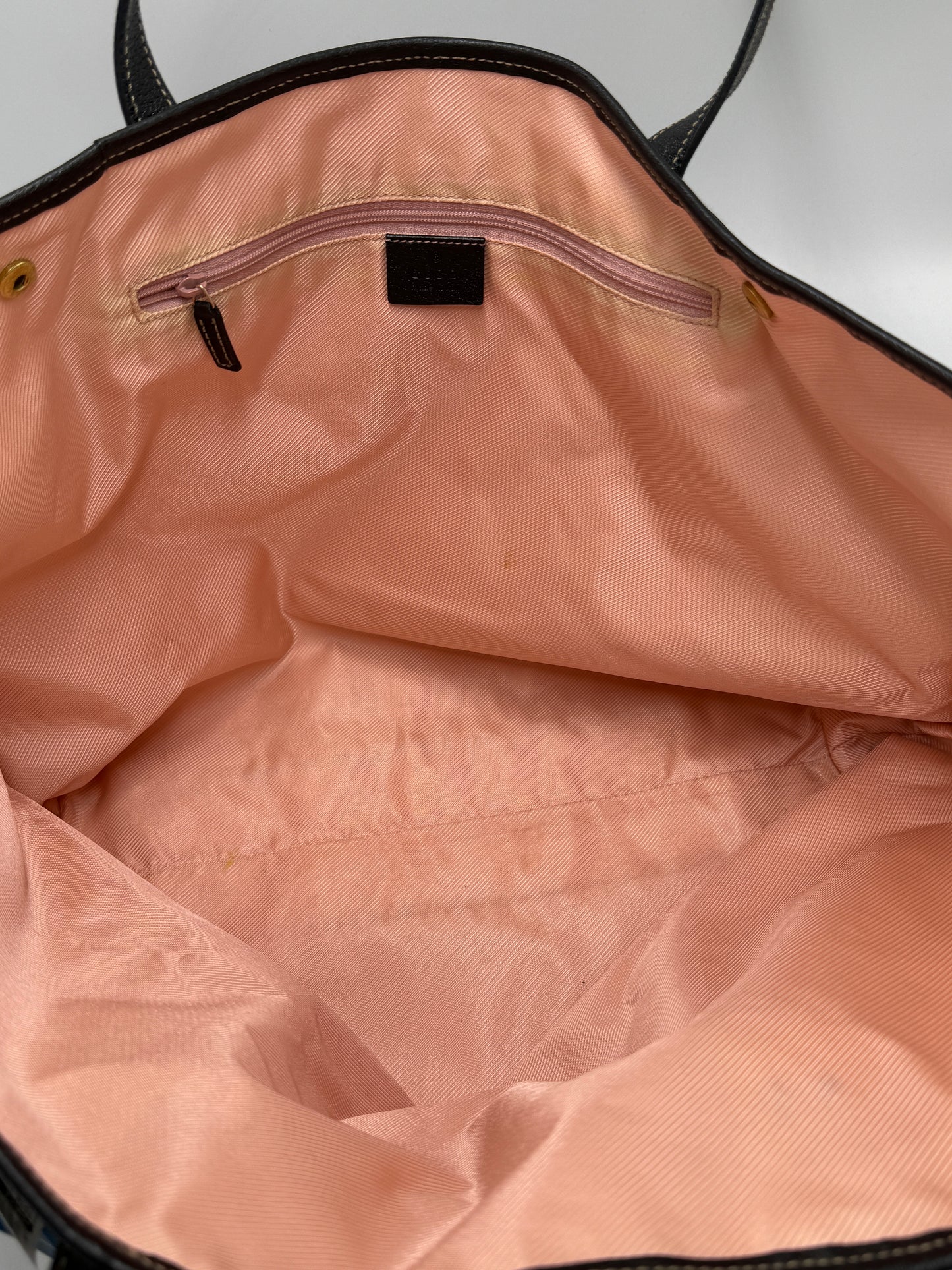 Gucci Satin Charmy Luxury Designer Tote / Handbag