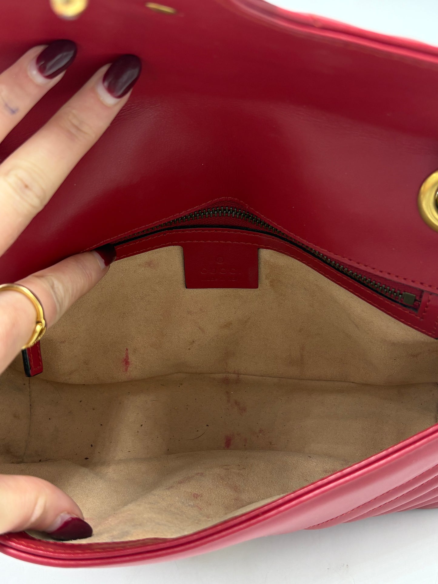 Gucci GG Marmont Flap Designer Handbag