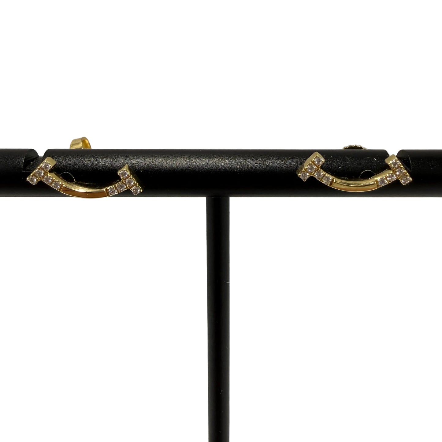 Tiffany & Company T Smile Mini 18K Diamond Luxury Earrings