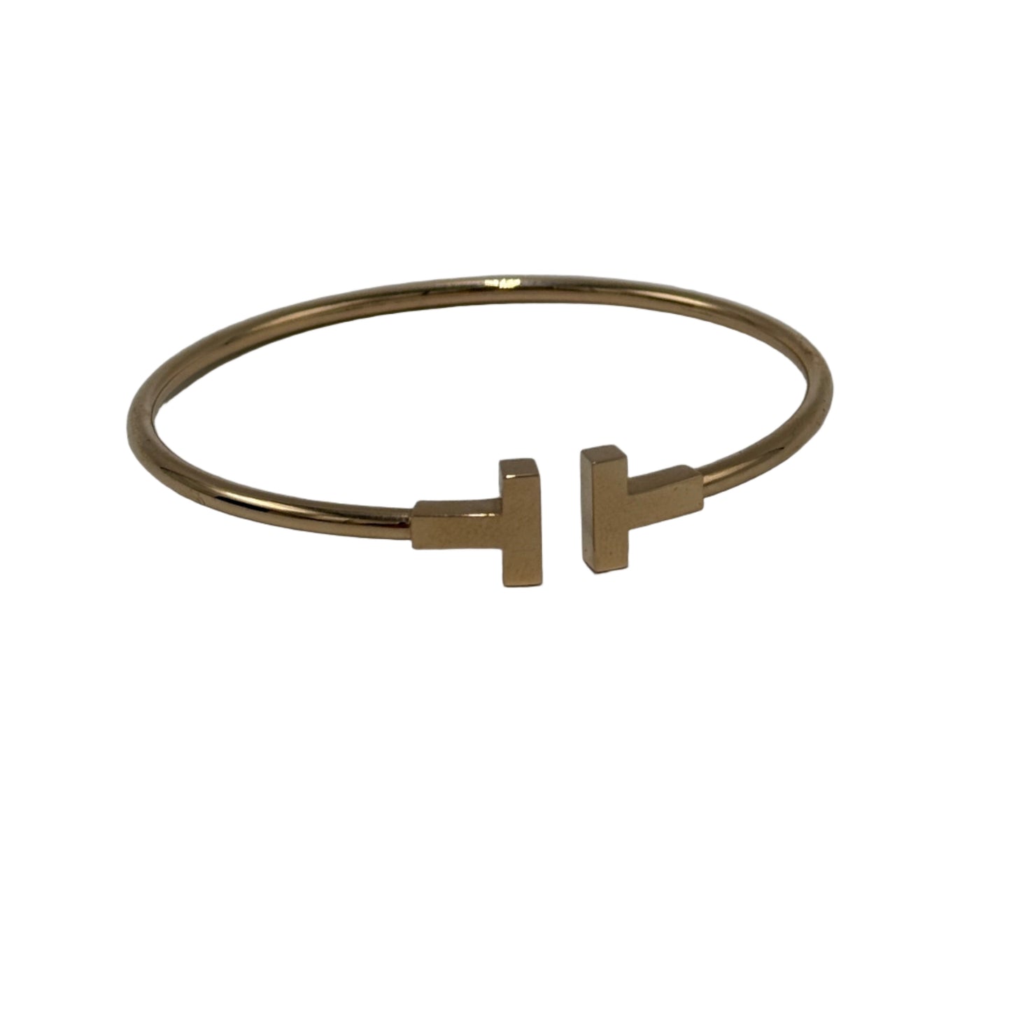 Tiffany & Company 18K Rose Gold T Wire Luxury Designer Bracelet