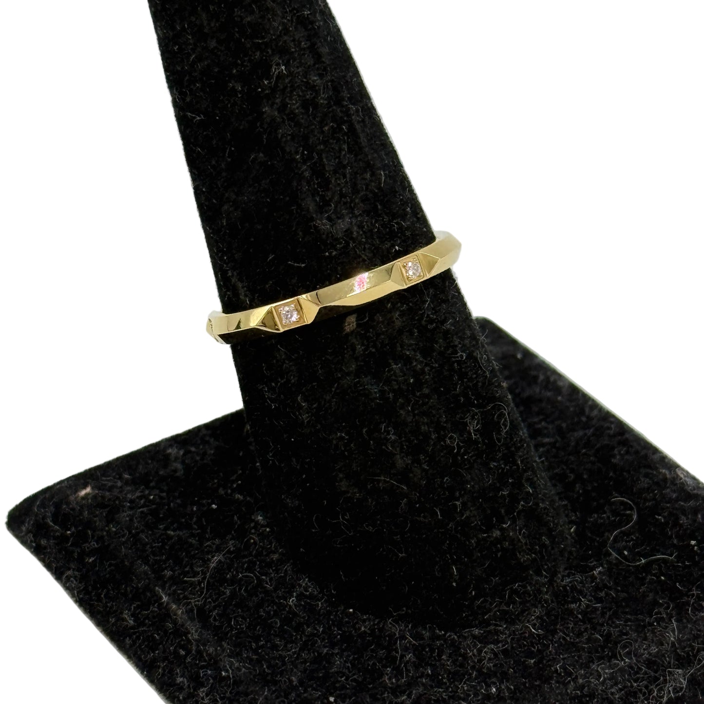 Tiffany & Company True Band Diamond Luxury Ring In 18k Gold , Size: 9.5