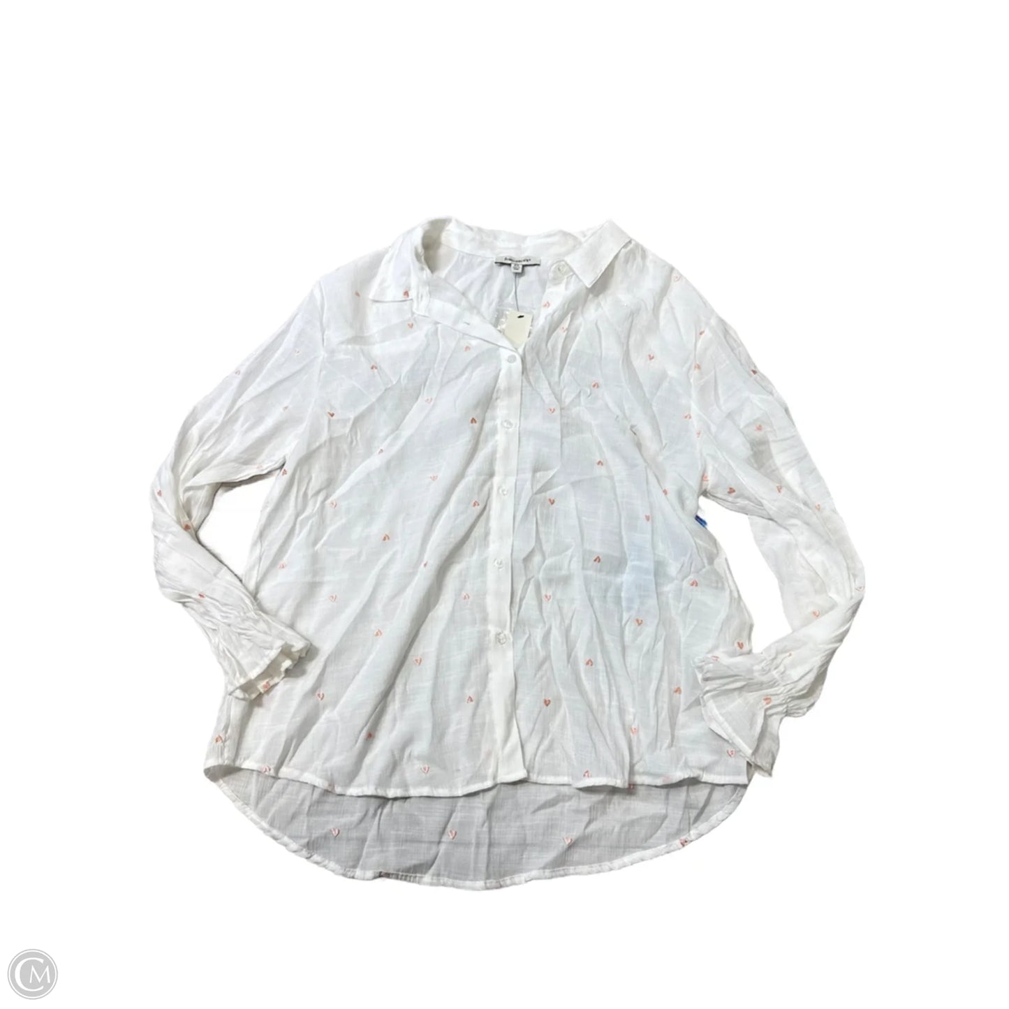 New! Top Long Sleeve By Francesca's In White, Size: Xl