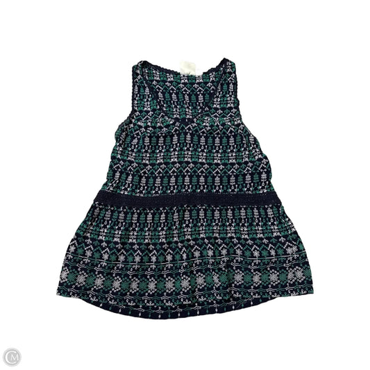 Top Sleeveless By Maeve In Blue & Green, Size: L