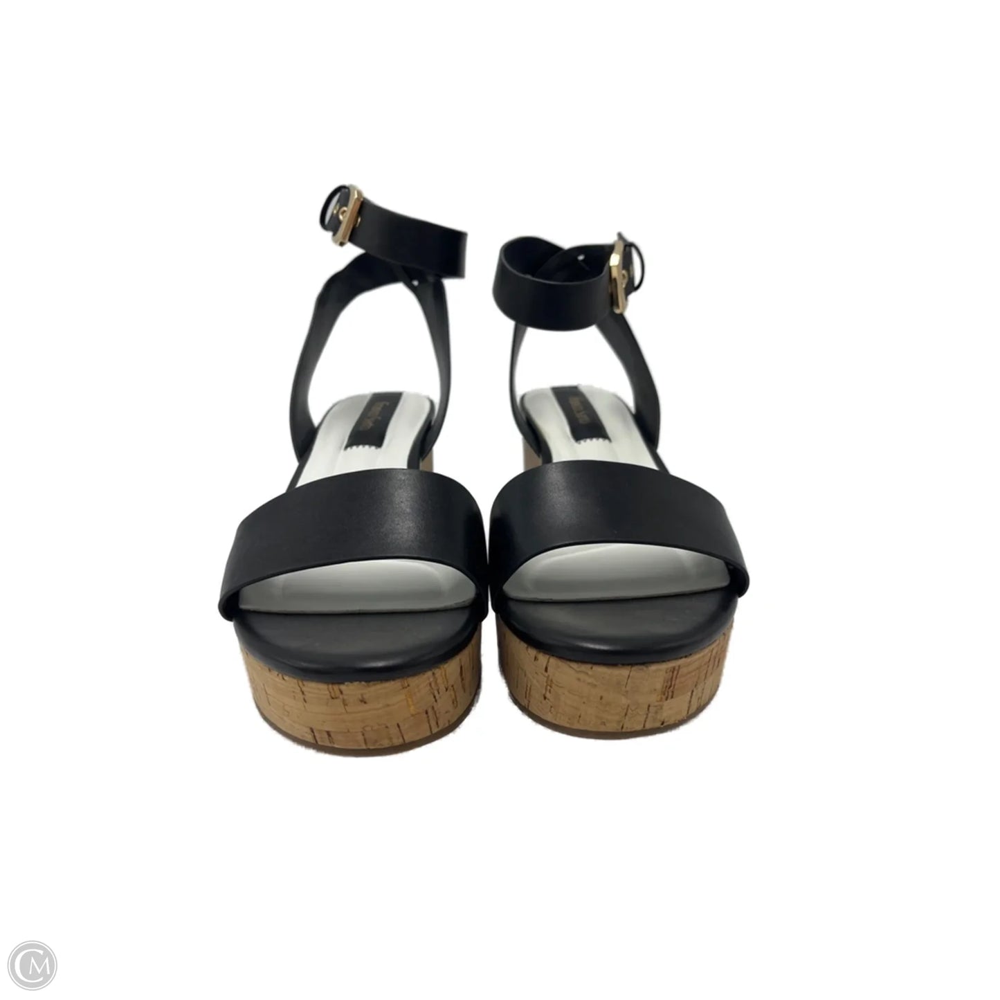 Sandals Heels Platform By Franco Sarto In Black, Size: 9