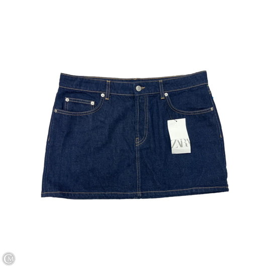 Skirt Mini & Short By Zara In Blue, Size: L