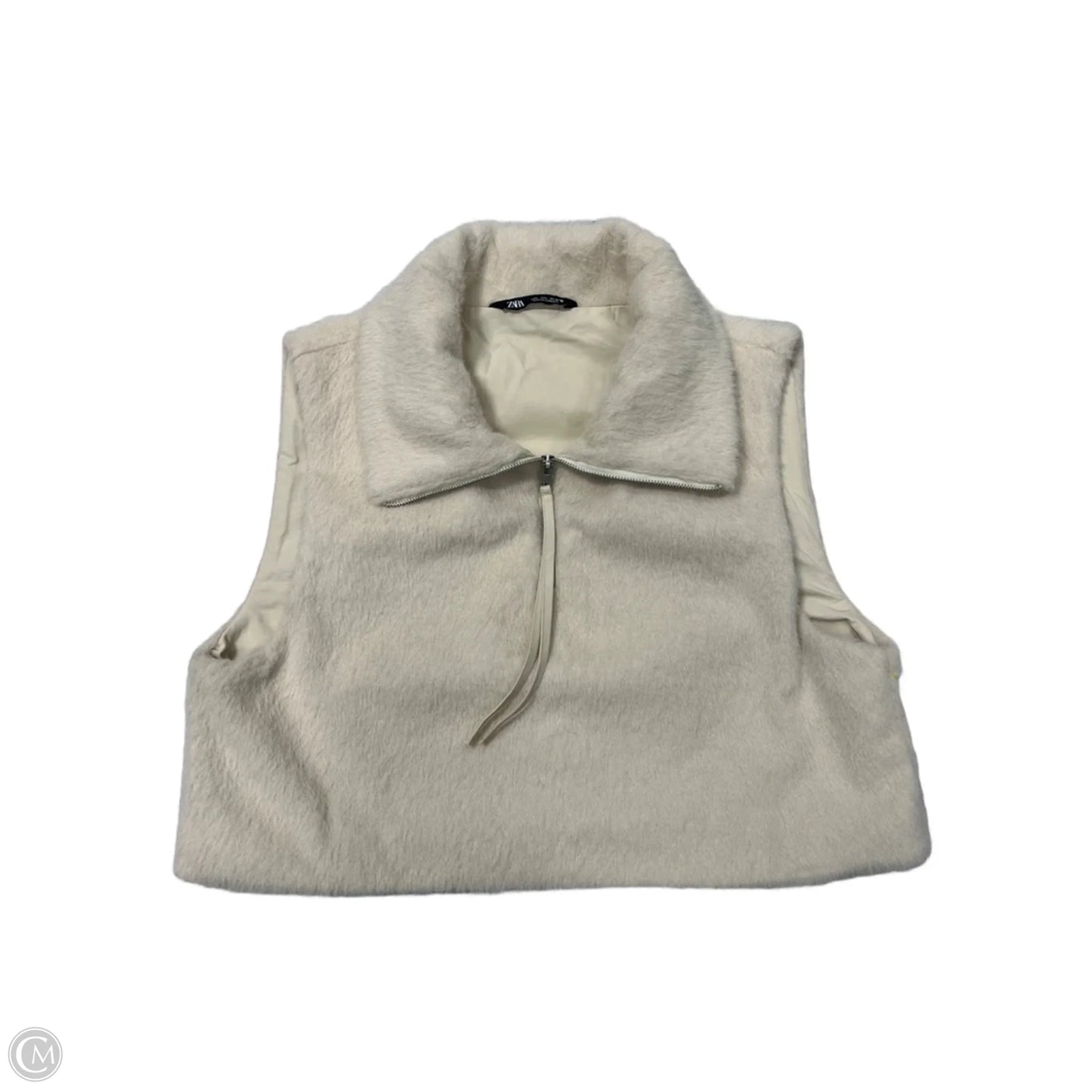 Vest Sweater By Zara In Cream, Size: L