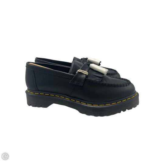 New! Adrian Bex Smooth Leather Loafers By Dr Martens In Black, Size: 10