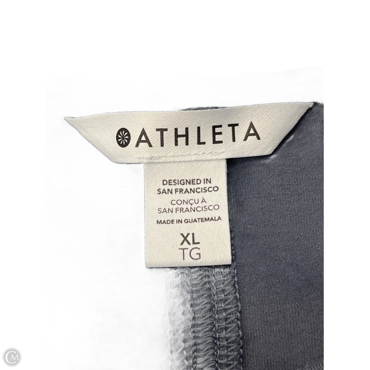 Athletic Top Short Sleeve By Athleta In Grey, Size: Xl