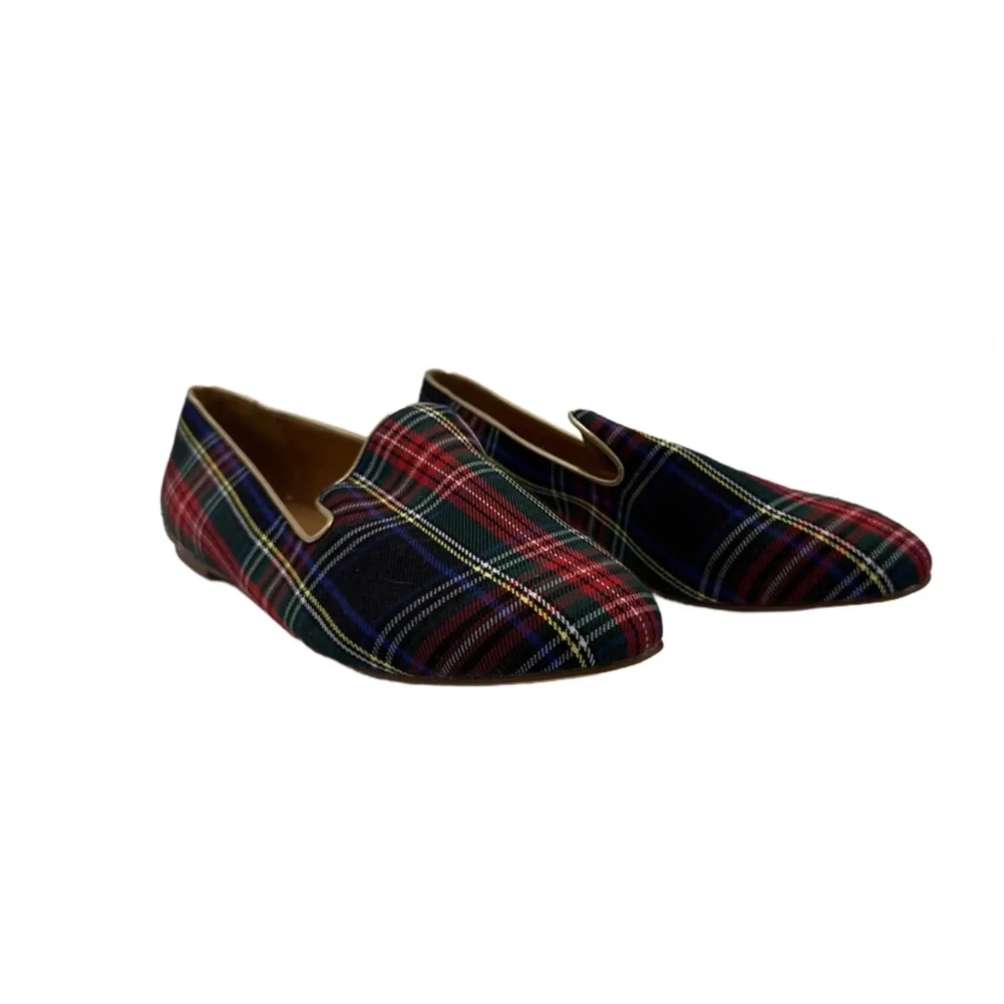 Shoes Flats By J. Crew In Plaid Pattern, Size: 7.5