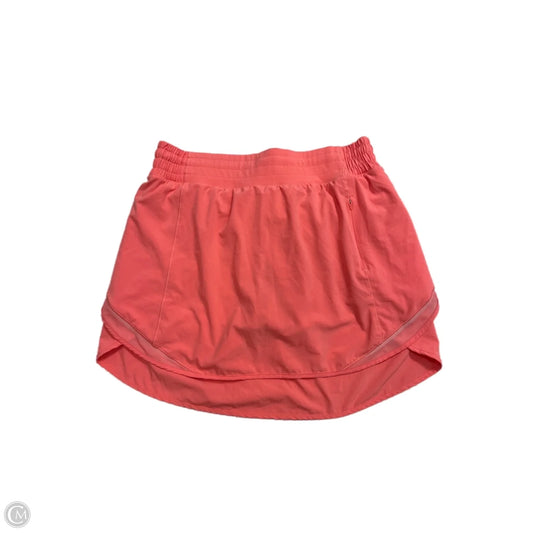 Athletic Skort By Lululemon In Coral, Size: 8