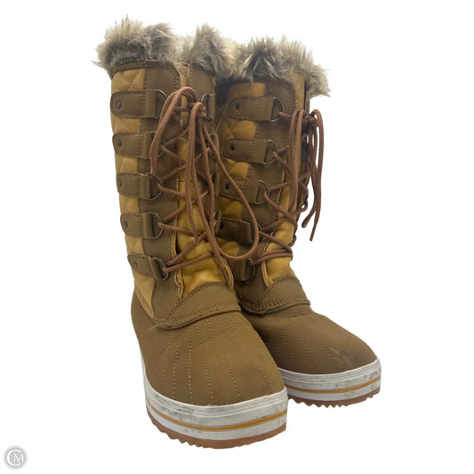 Boots Snow By Ollio In Brown, Size: 7.5