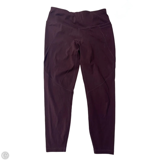 Athletic Leggings By Sweaty Betty In Maroon, Size: 8