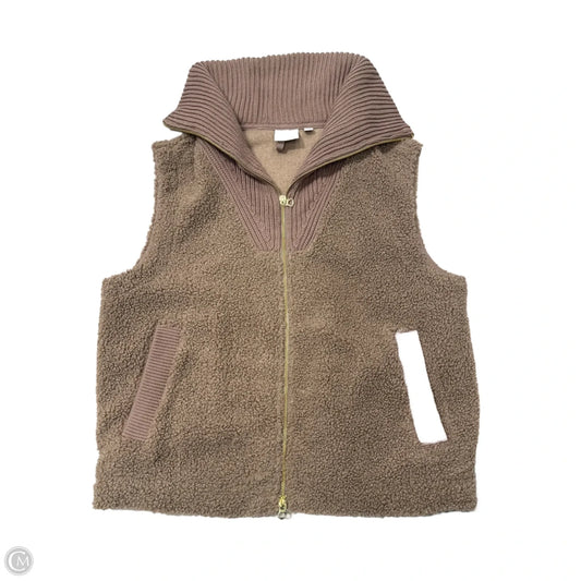 Vest Faux Fur & Sherpa By Varley In Brown, Size: L