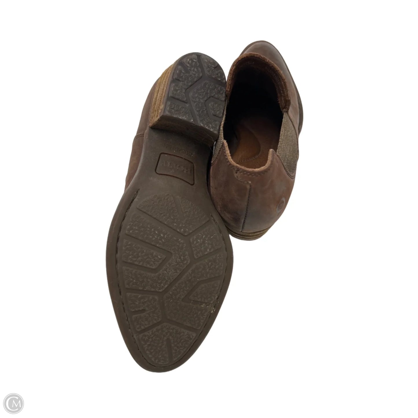 Boots Ankle Heels By Born In Brown, Size: 9