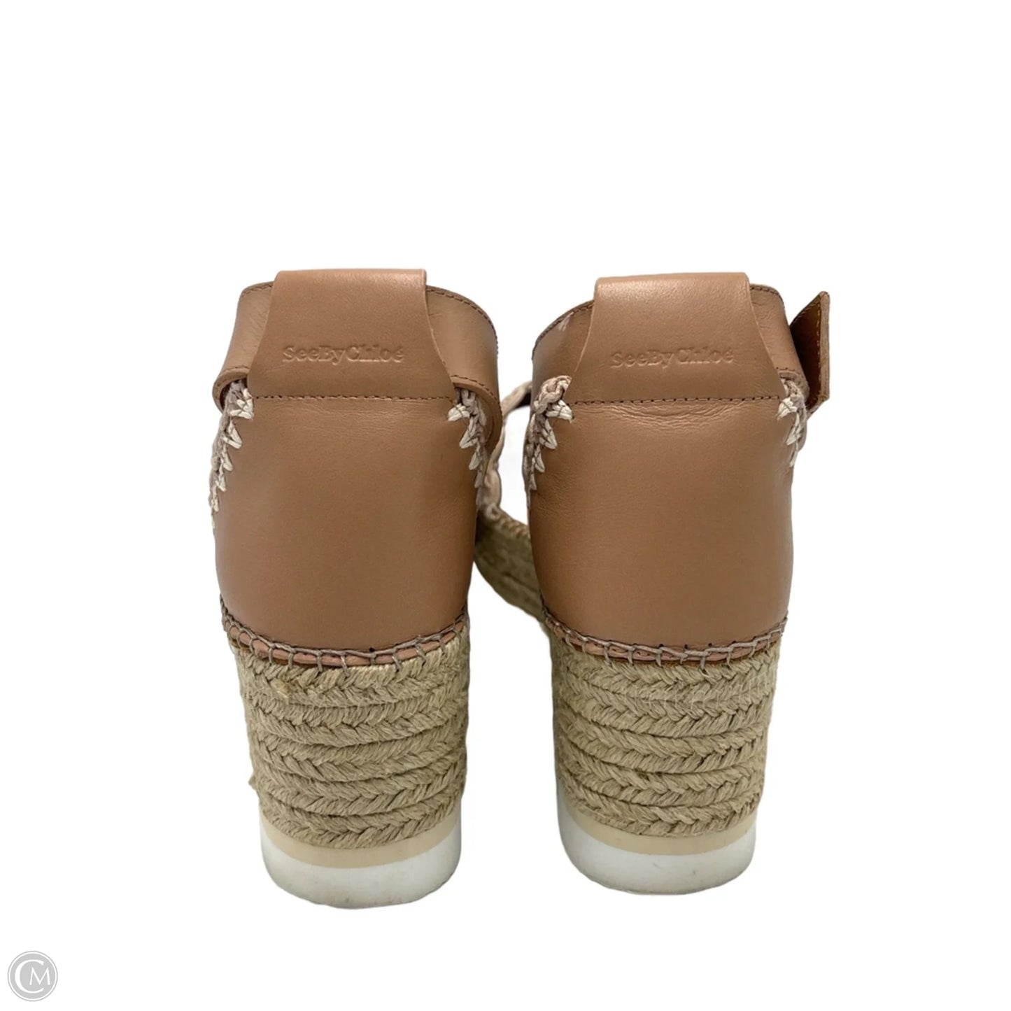 See By Chloe Glyn Espadrille Designer Sandals In Tan, Size: 8.5 (39)