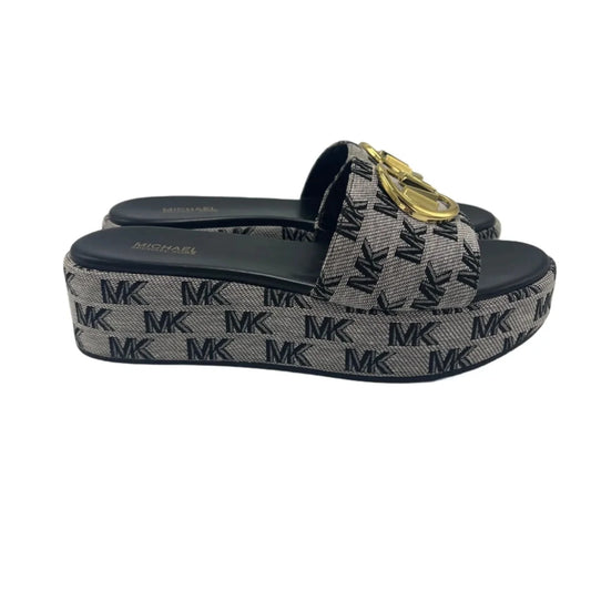 Shoes Designer By Michael Kors In Black & Grey, Size: 8