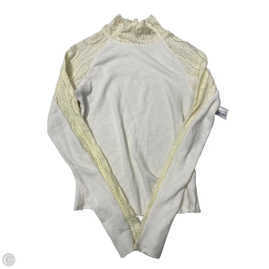 Top Long Sleeve By Free People In Cream, Size: M