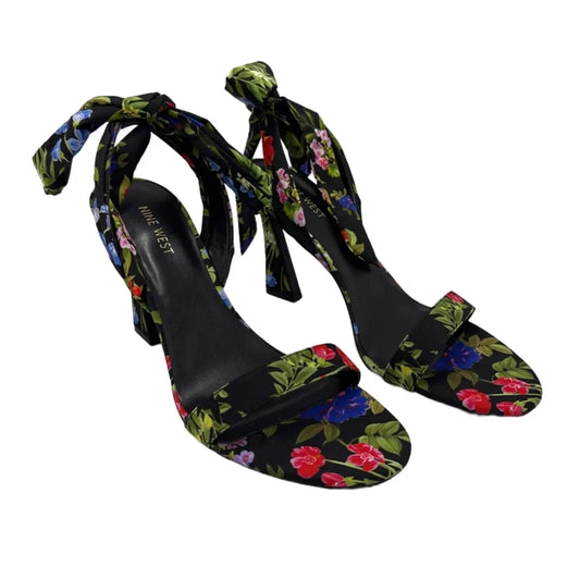 New! Shoes Heels Stiletto By Nine West In Floral Print, Size: 11