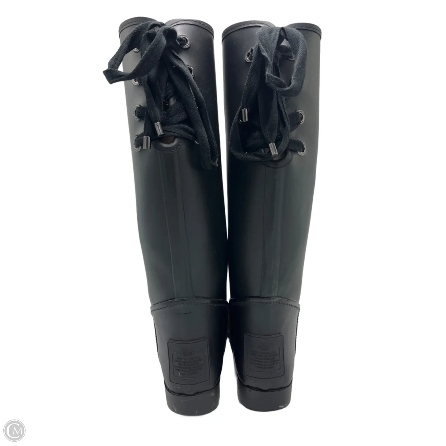Coach Tristee Designer Rainboot In Black, Size: 9