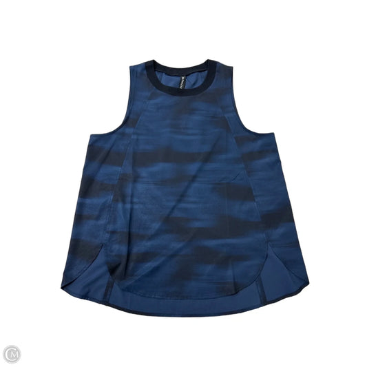 Athletic Tank Top By Athleta In Black & Blue, Size: L