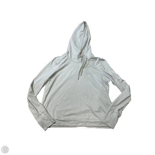 Athletic Top Long Sleeve Hoodie By Vuori In Grey, Size: M