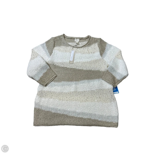 New! Sweater By Chicos In Gold & White, Size: M
