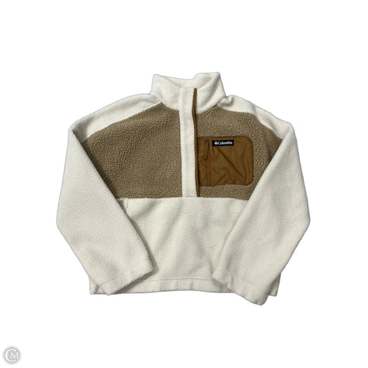 Athletic Fleece By Columbia In Brown & Cream, Size: L
