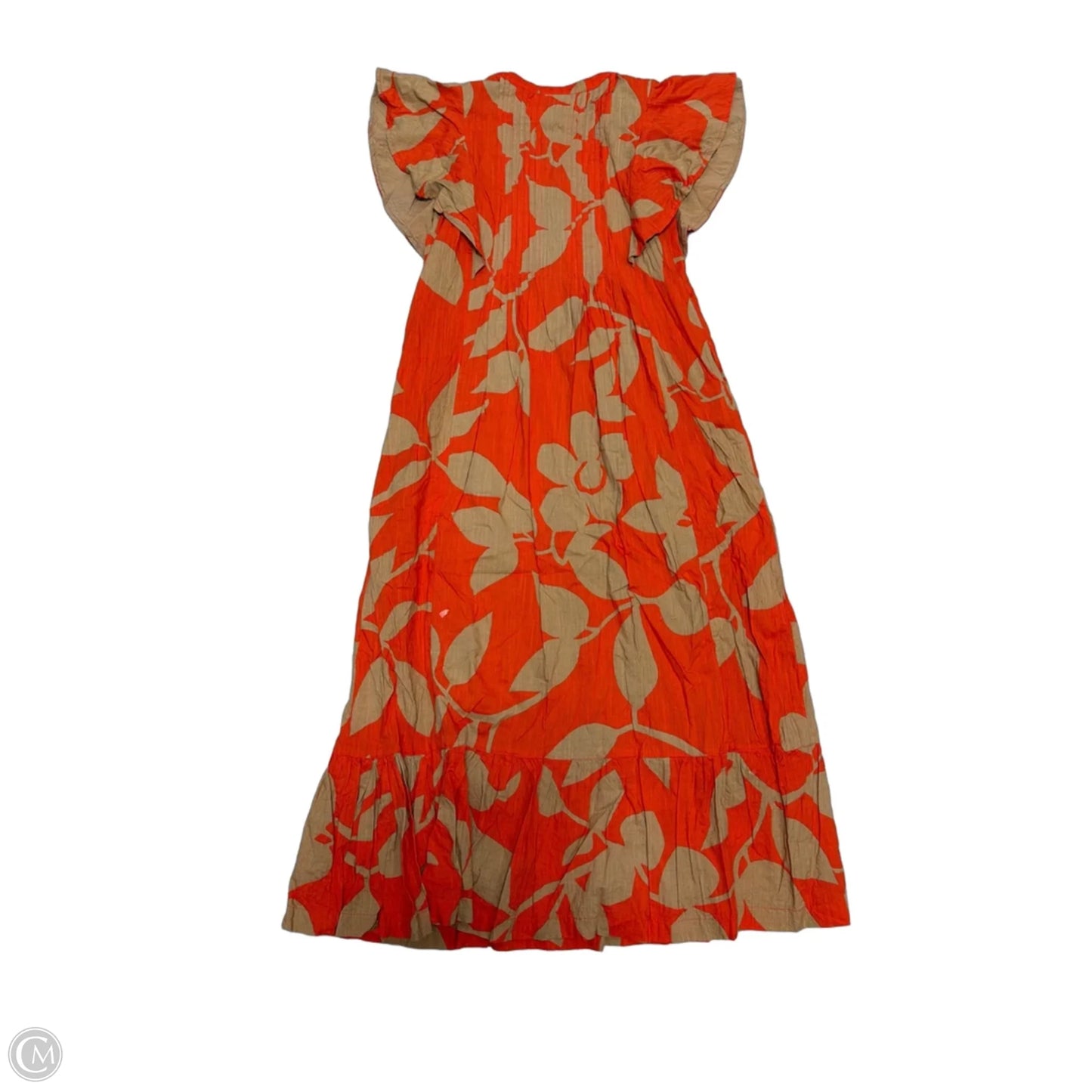Dress Casual Maxi By Maeve In Orange & Tan, Size: Mp