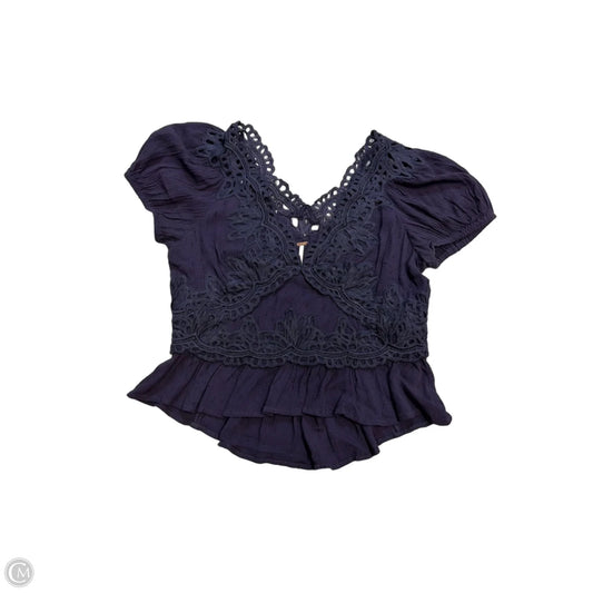 Top Short Sleeve By Free People In Purple, Size: Sp