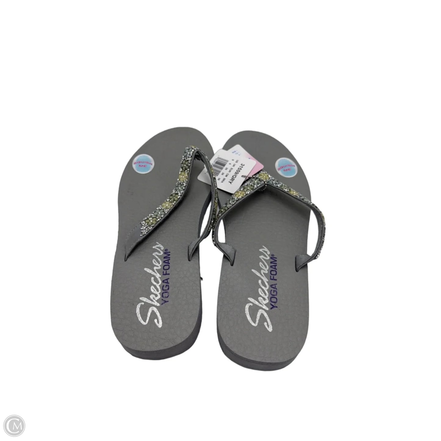 New! Sandals Flip Flops By Skechers In Grey, Size: 9