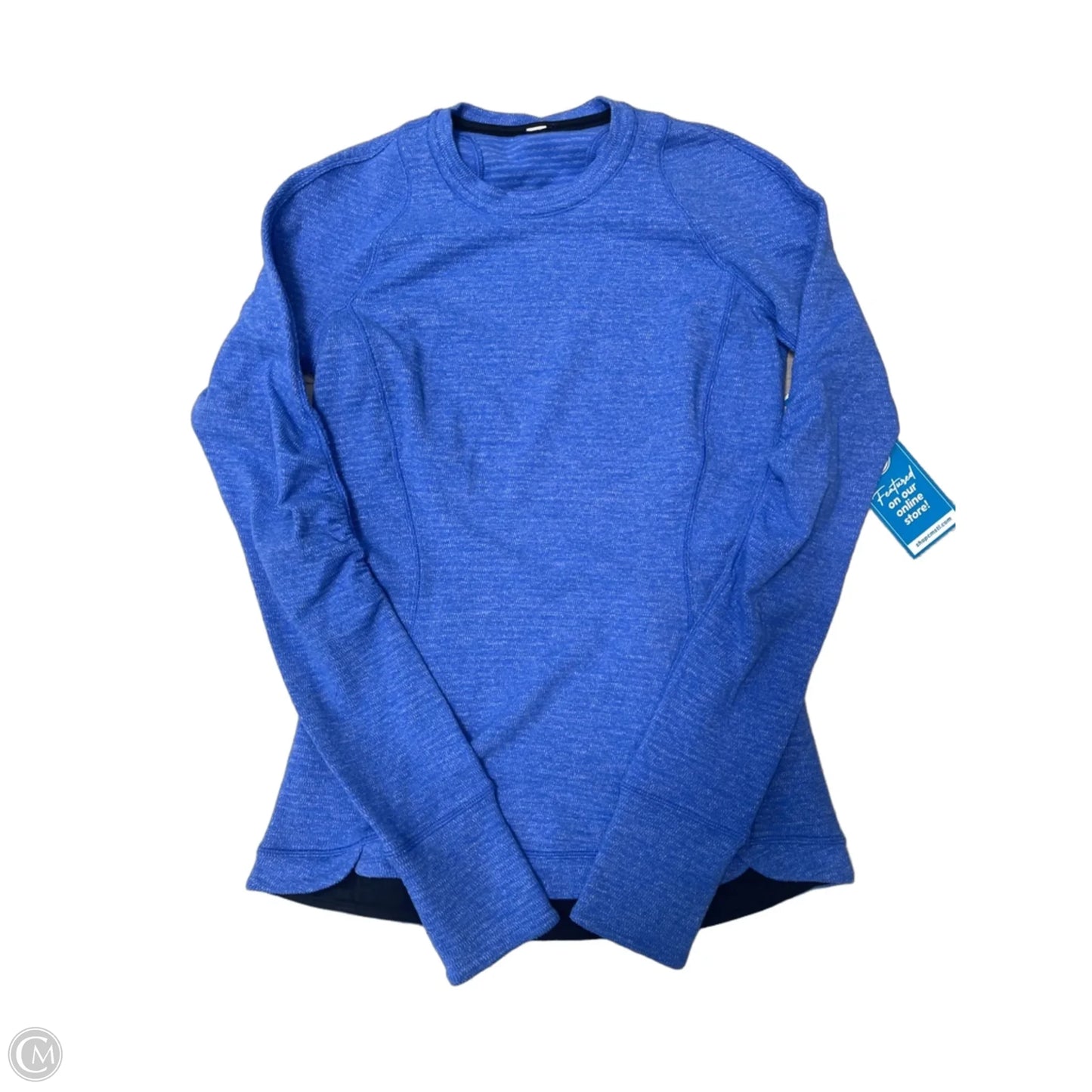 Athletic Top Long Sleeve Crewneck By Lululemon In Blue, Size: S