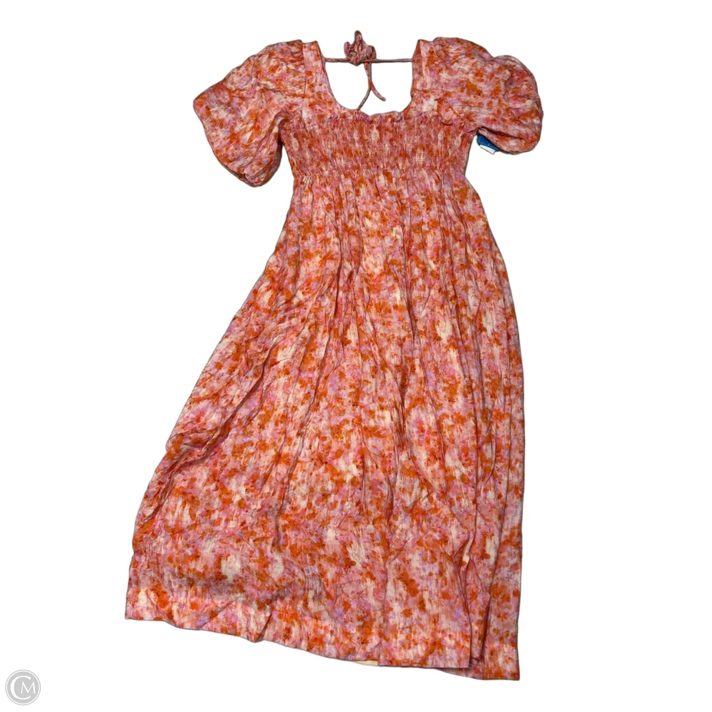 Dress Casual Maxi By Anthropologie In Orange & Pink, Size: L