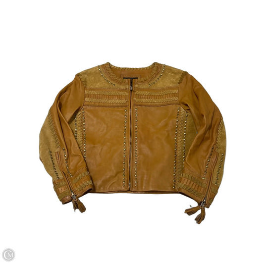 Jacket Designer By Frye In Tan, Size: S
