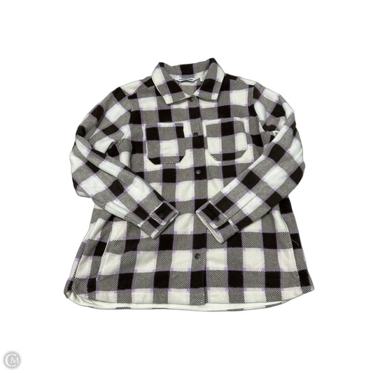 Jacket Shirt By Lands End In Plaid Pattern, Size: Xl