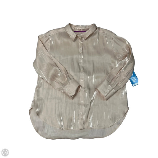 Top Long Sleeve By Anthropologie In Tan, Size: Mp