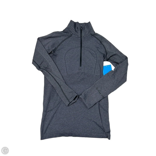 Athletic Top Long Sleeve Collar By Lululemon In Grey, Size: S