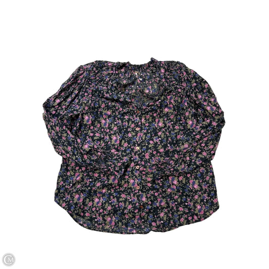 Top Long Sleeve By Free People In Floral Print, Size: M