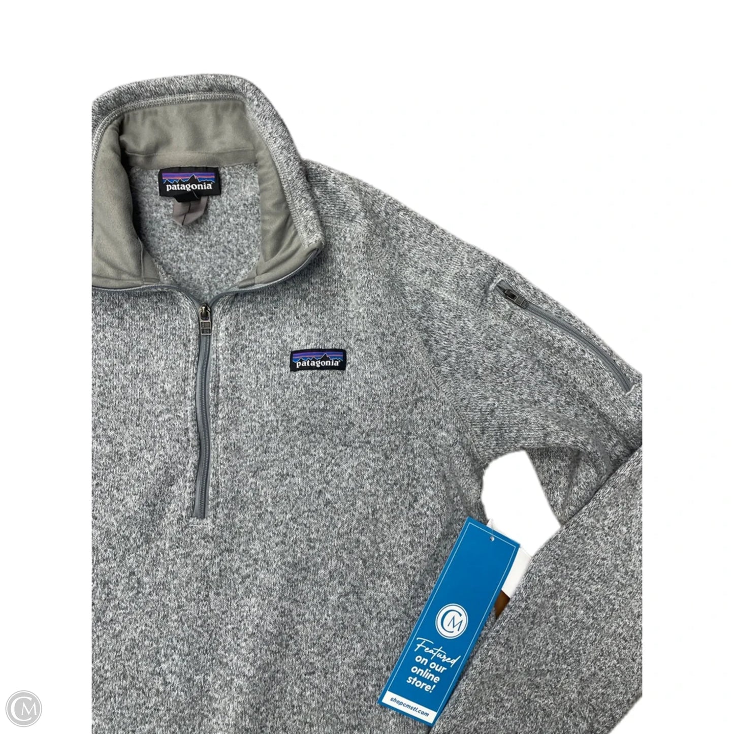 Sweatshirt Collar By Patagonia In Grey, Size: L