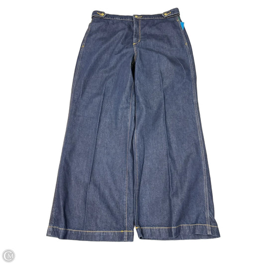 LOFT Wide-Leg Jeans in Blue Denim, Size 12