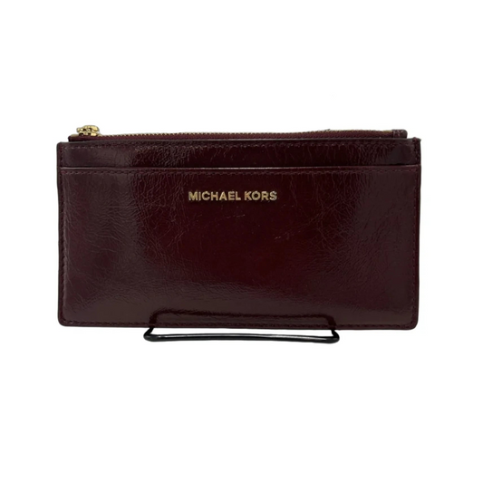 Michael Kors Designer Card Holder in Maroon