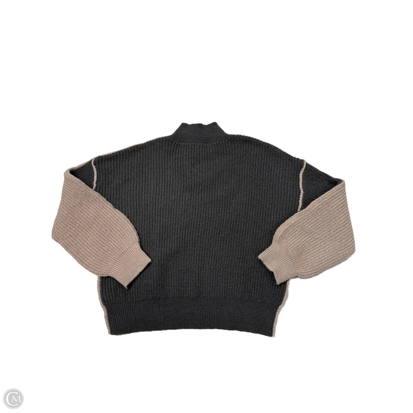 Sweater By Blu Pepper In Grey & Tan, Size: M