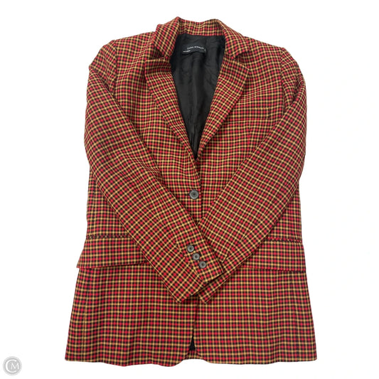 Blazer By Zara In Plaid Pattern, Size: Xs