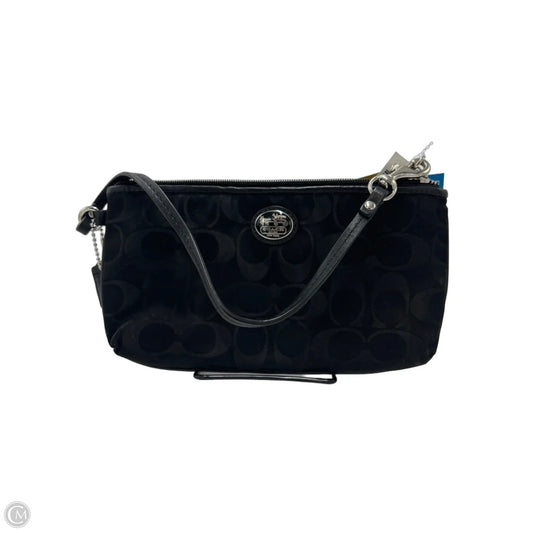 Coach Park Signature Designer Wristlet in Black