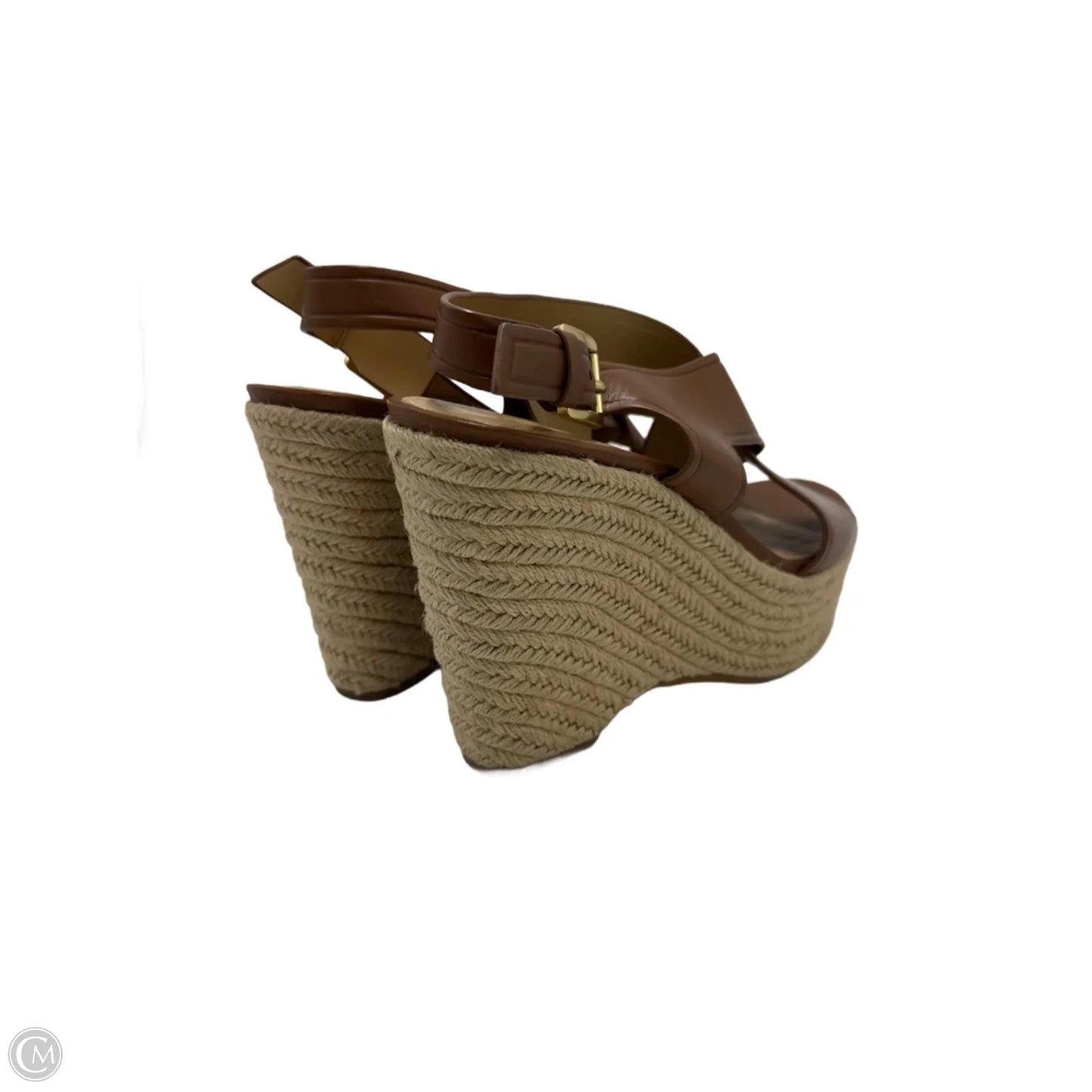 Michael Kors Espadrille Wedge Designer Shoes In Brown, Size: 8.5