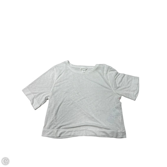 Athletic Top Short Sleeve By Athleta In White, Size: L