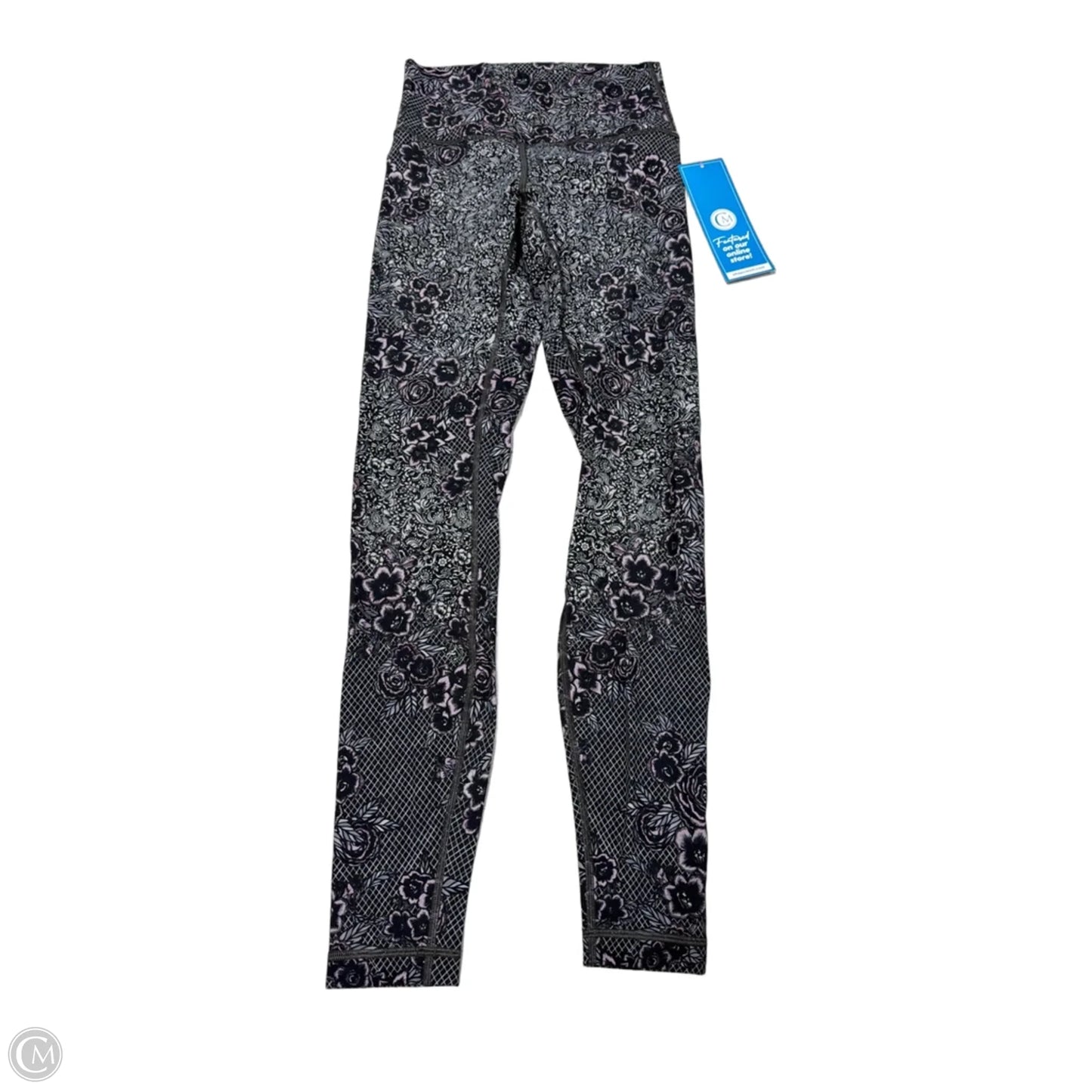 Athletic Leggings By Lululemon In Black & Purple, Size: S