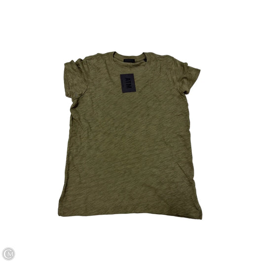 New! Top Short Sleeve Basic By ATM In Green, Size: S