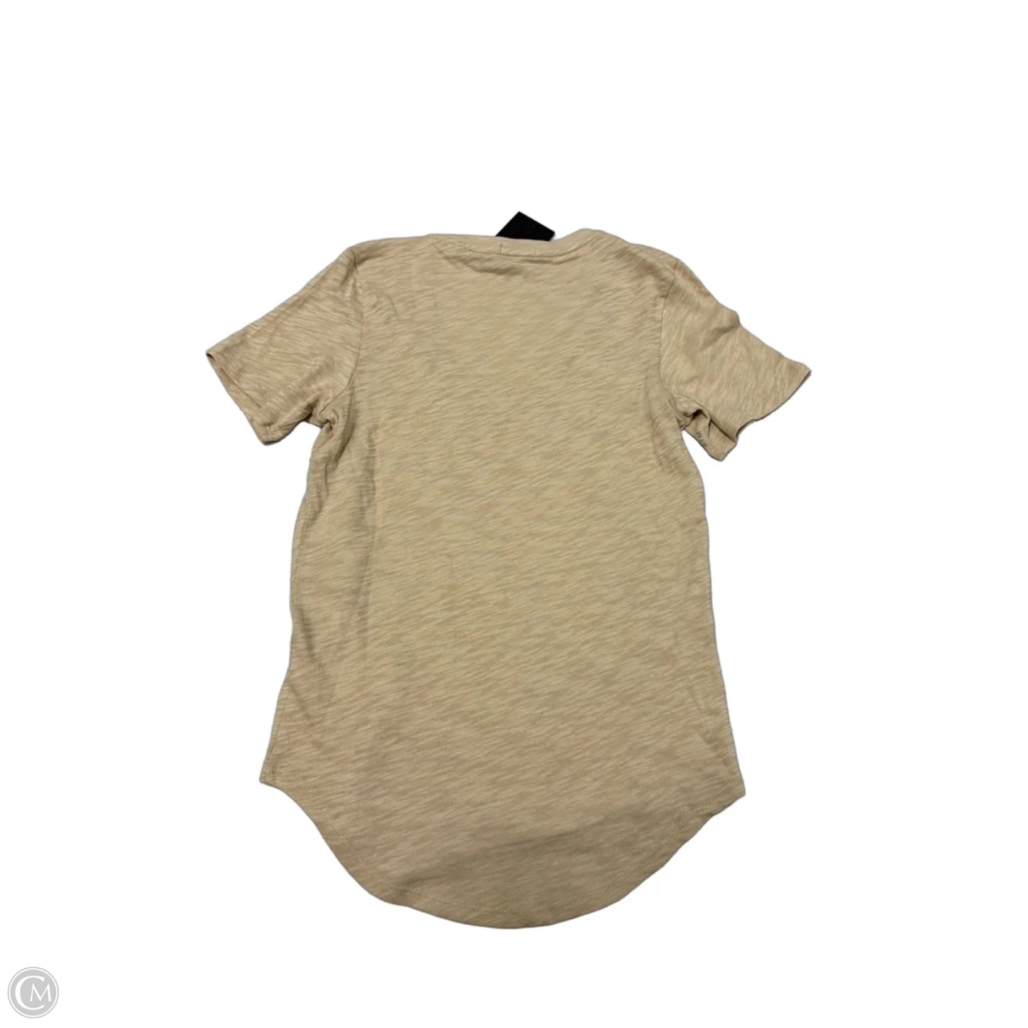 New! Top Short Sleeve Basic By ATM In Brown, Size: Xs