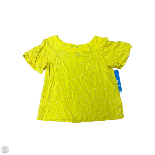 Top Short Sleeve By Maeve In Yellow, Size: M